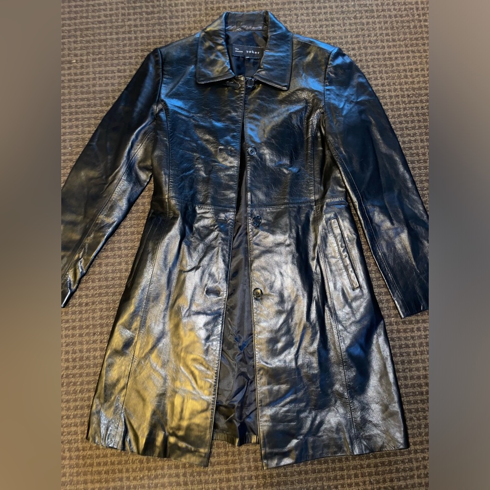 Vintage YEKER- fine peasant black long jacket